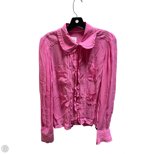 Top Long Sleeve By Maeve In Pink, Size: S