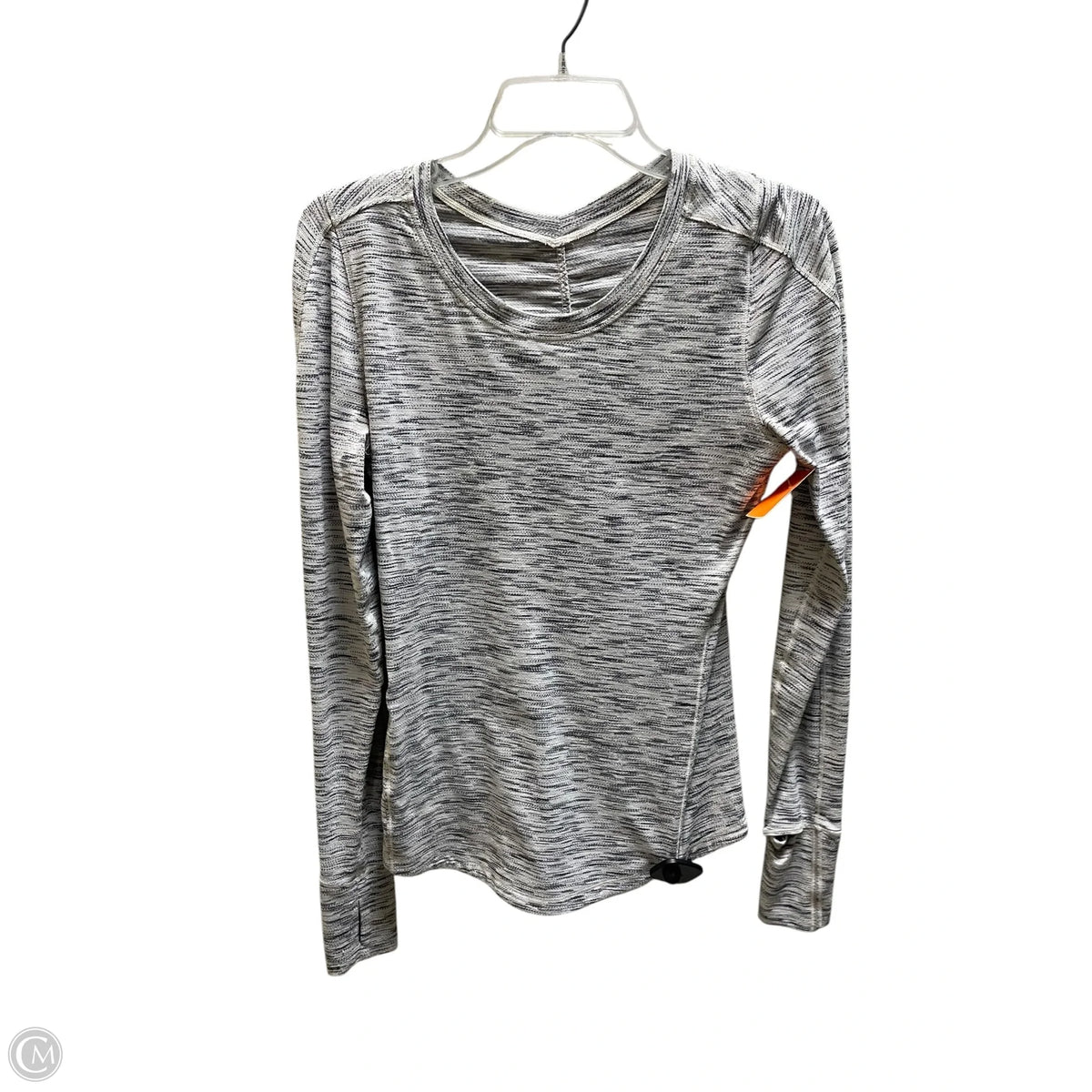 Athletic Top Long Sleeve Collar By Lululemon In Grey, Size: S