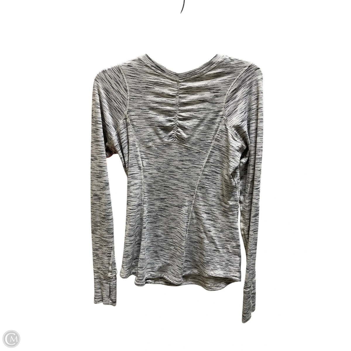 Athletic Top Long Sleeve Collar By Lululemon In Grey, Size: S