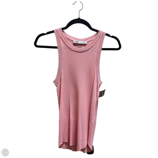 Top Sleeveless By Zara In Pink, Size: M