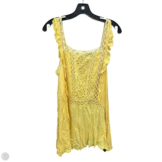 Top Sleeveless By Free People In Yellow, Size: L
