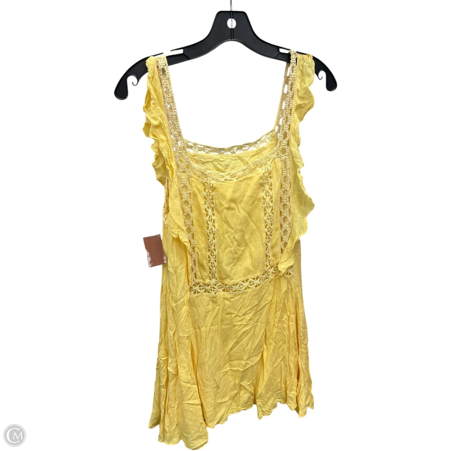 Top Sleeveless By Free People In Yellow, Size: L