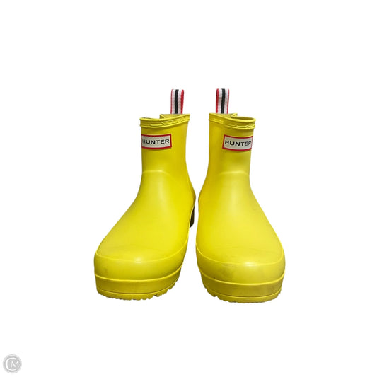 Boots Ankle Flats By Hunter In Yellow, Size: 8