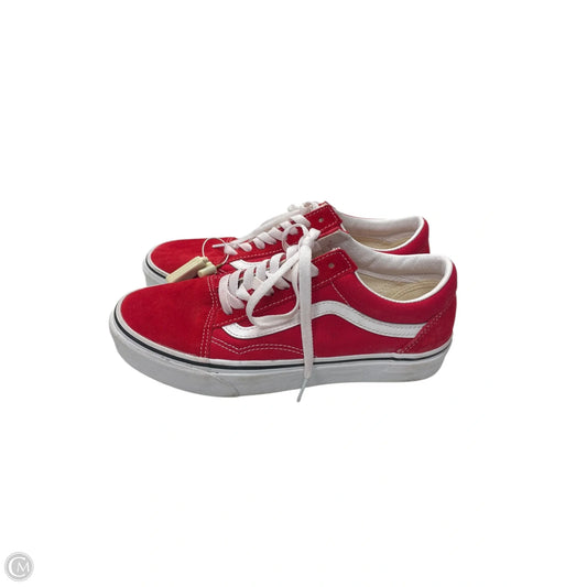 Shoes Sneakers By Vans In Red, Size: 8.5