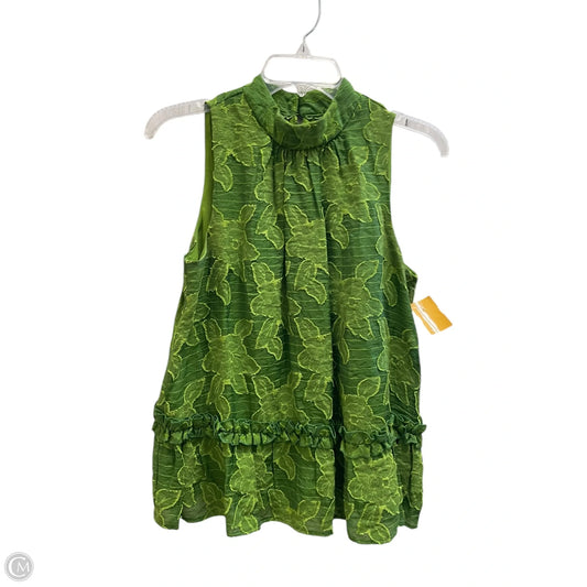 Top Sleeveless By Maeve In Green, Size: S