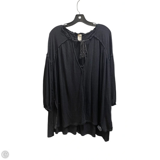 Top Long Sleeve By Free People In Black, Size: M