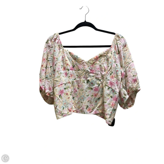 Top Short Sleeve By Abercrombie And Fitch In Floral Print, Size: Xl