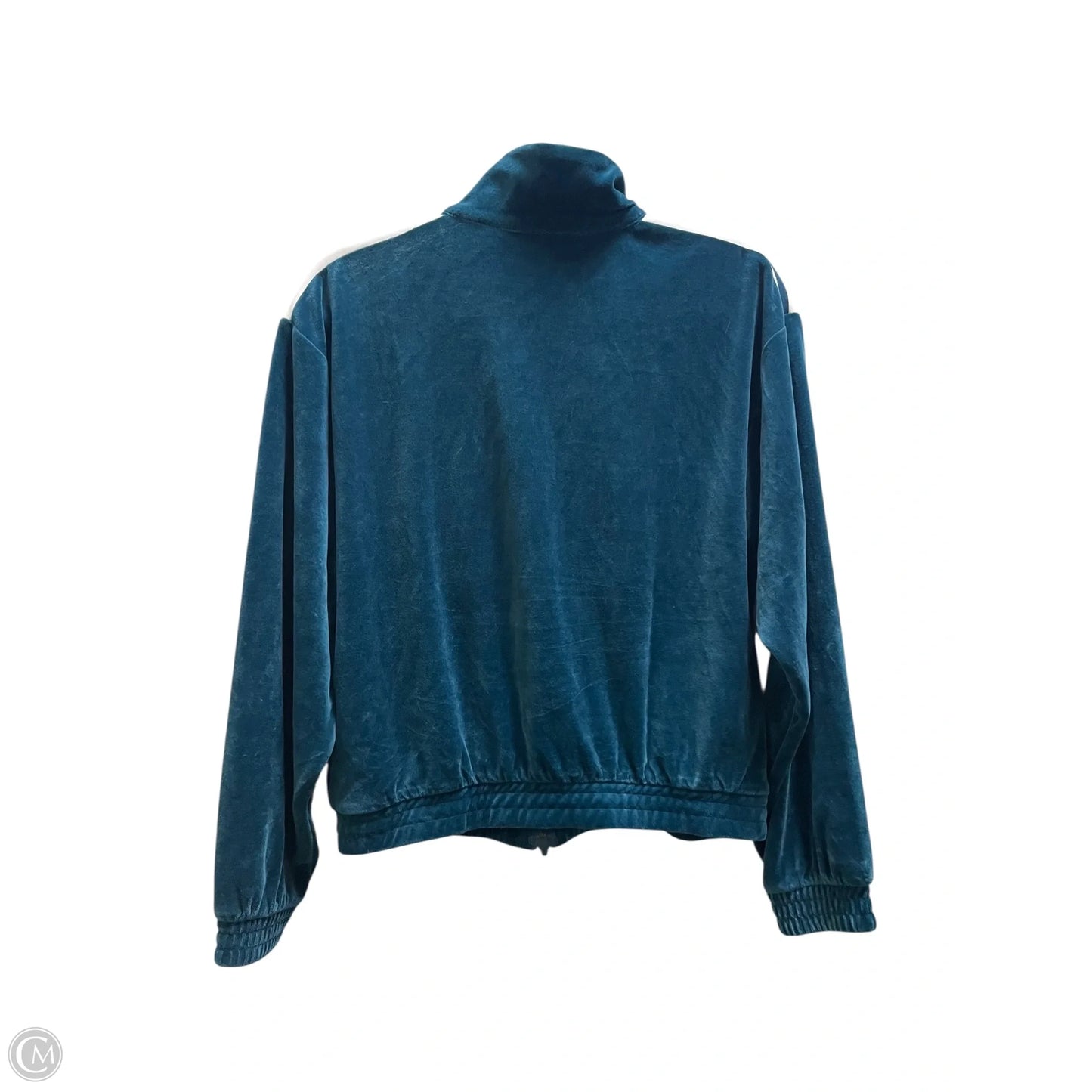 Athletic Jacket By Adidas In Teal, Size: S