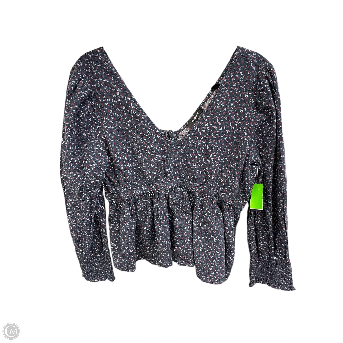 Top Long Sleeve By Madewell In Blue, Size: M