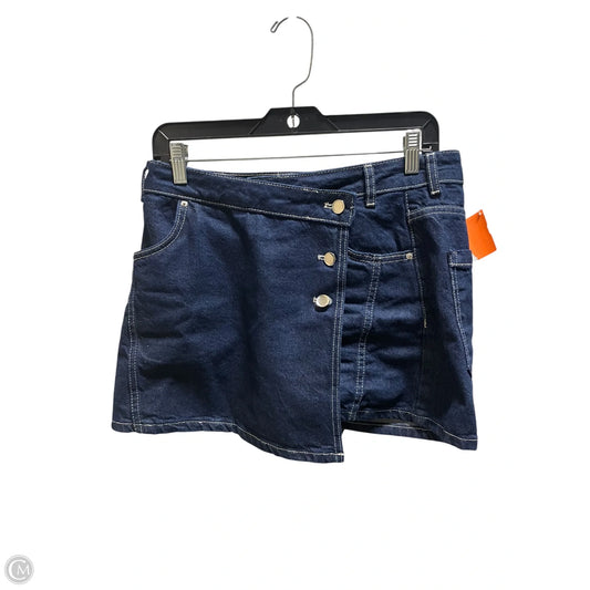 Skirt Mini & Short By Zara In Blue Denim, Size: L
