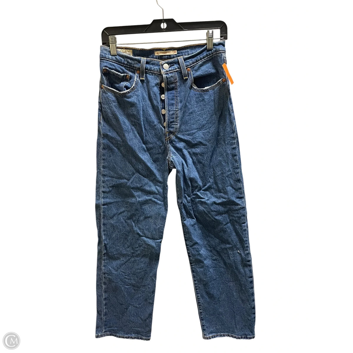 Jeans Straight By Levis In Blue Denim, Size: 6