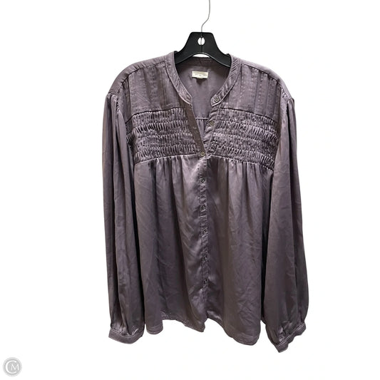 Top Long Sleeve By Pilcro In Purple, Size: Xl