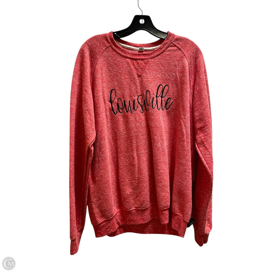 Sweatshirt Crewneck By Clothes Mentor In Red, Size: M