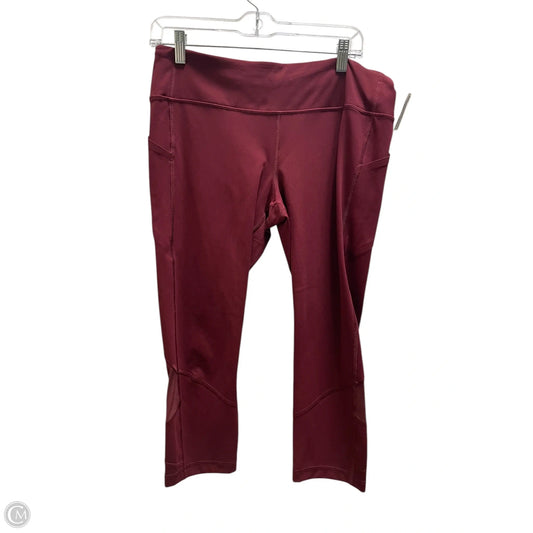 Athletic Leggings By Lululemon In Red, Size: 12
