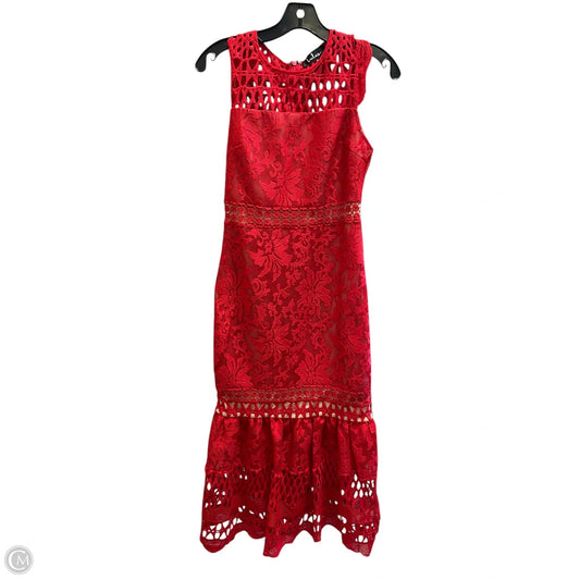 Dress Casual Midi By Lulus In Red, Size: S