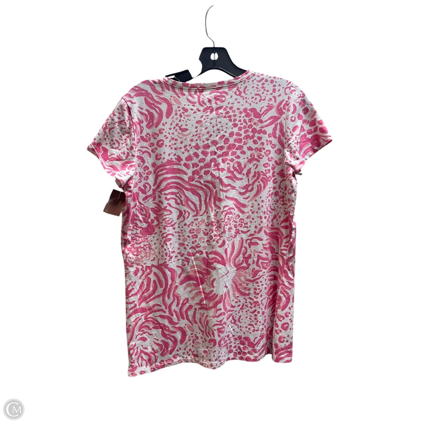 Top Short Sleeve Designer By Lilly Pulitzer In Pink, Size: L