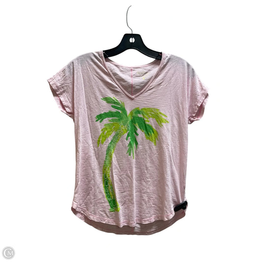 Top Short Sleeve Designer By Lilly Pulitzer In Pink, Size: Xxs
