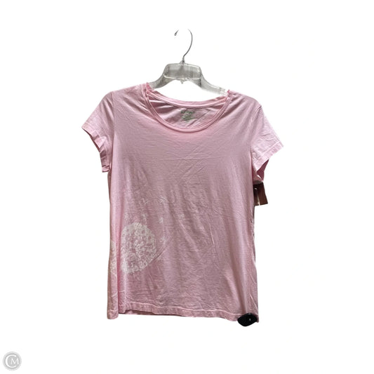 Top Short Sleeve Designer By Lilly Pulitzer In Pink, Size: M
