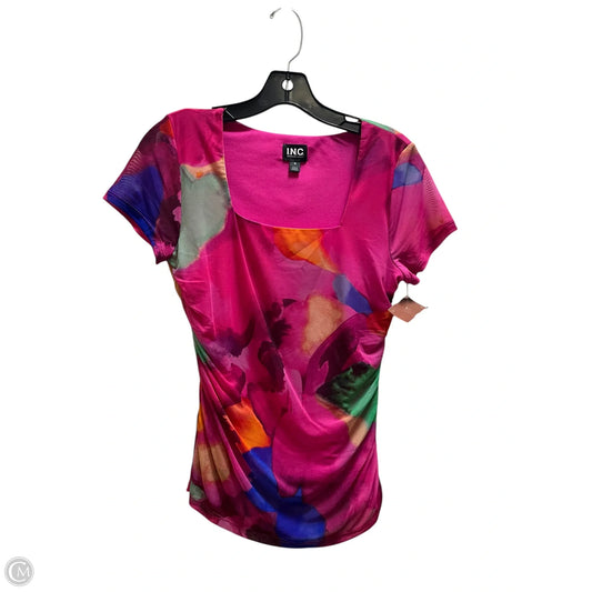 Top Short Sleeve By Inc In Pink, Size: M