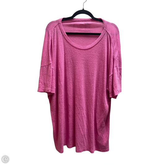 Top Short Sleeve Basic By Aerie In Pink, Size: Xl