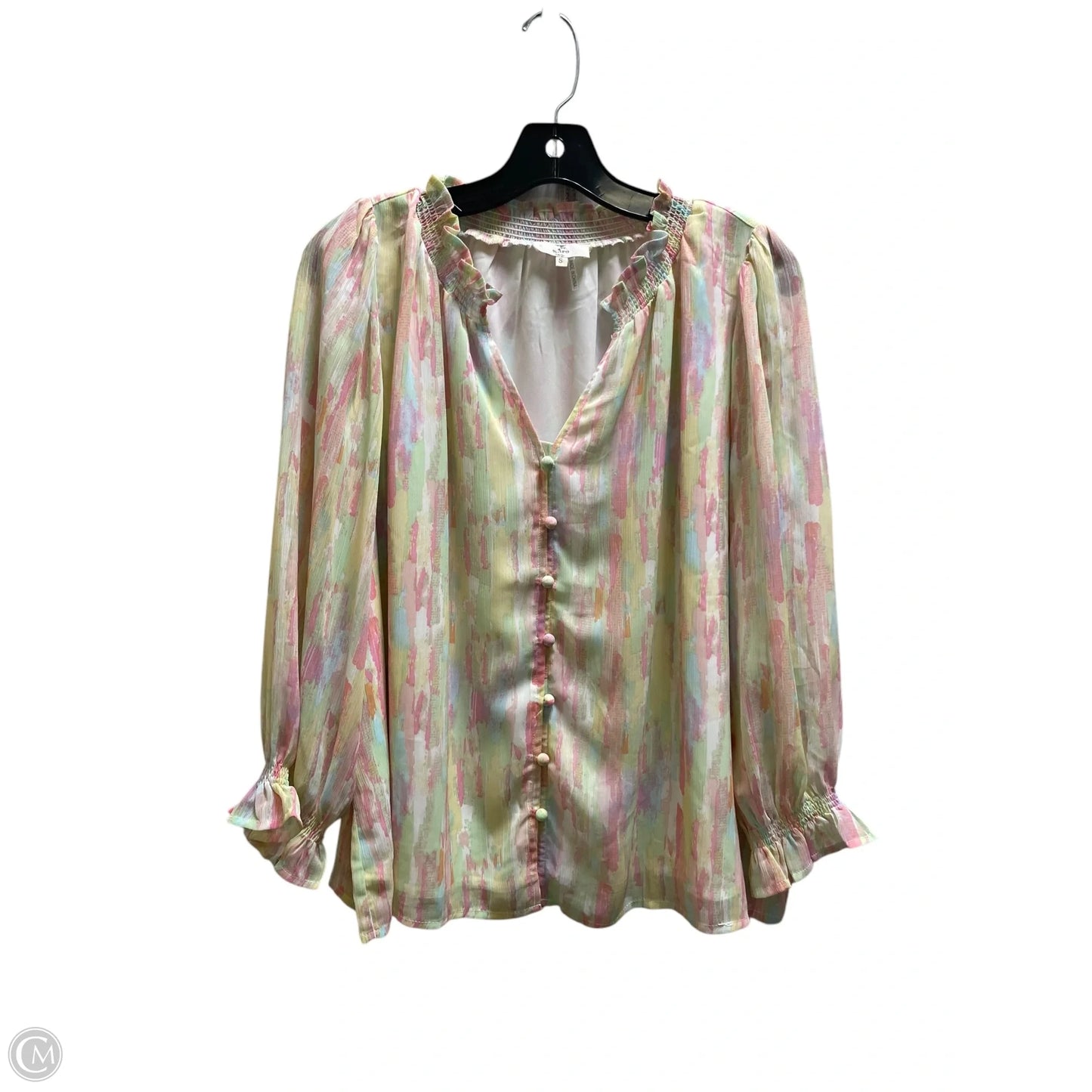 Top Long Sleeve By Entro In Striped Pattern, Size: S