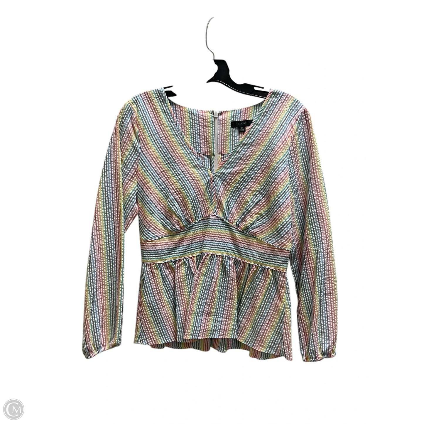 Top Long Sleeve By J. Crew In Striped Pattern, Size: Xs