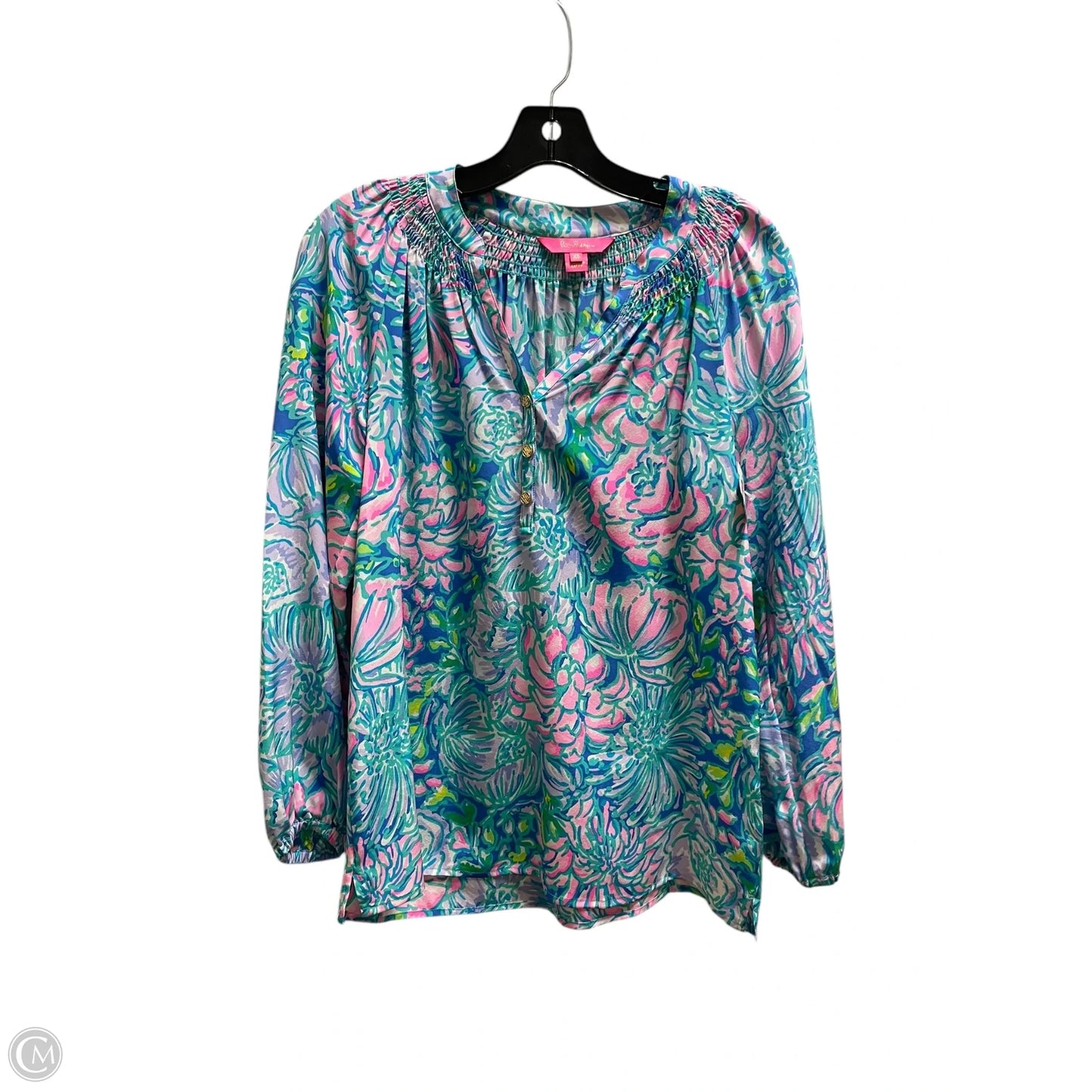 Top Long Sleeve Designer By Lilly Pulitzer In Blue, Size: Xs