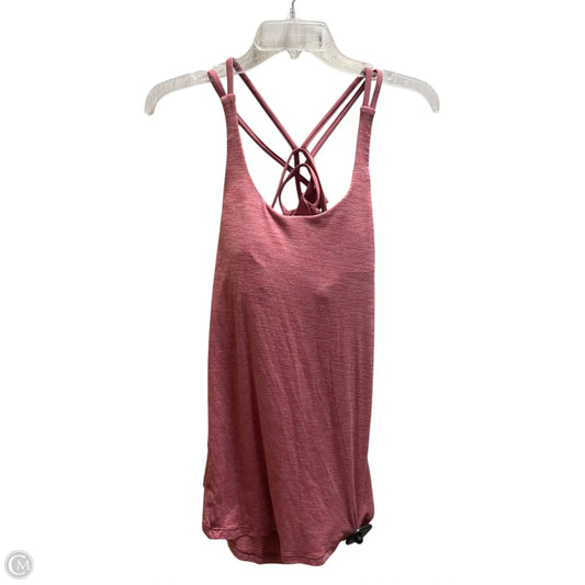 Athletic Top Short Sleeve By Lululemon In Pink, Size: 8