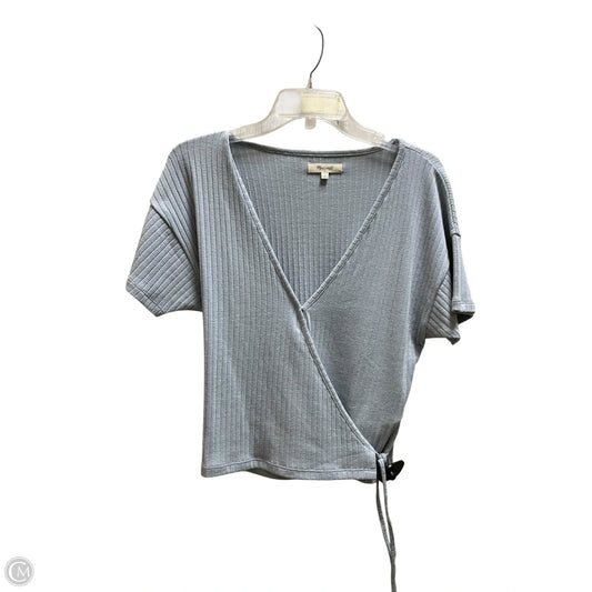 Top Short Sleeve By Madewell In Blue, Size: L