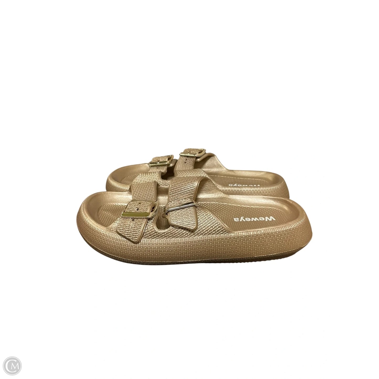 Sandals Flats By Clothes Mentor In Gold, Size: 7