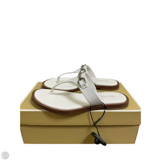 Sandals Designer By Michael Kors In White, Size: 7.5