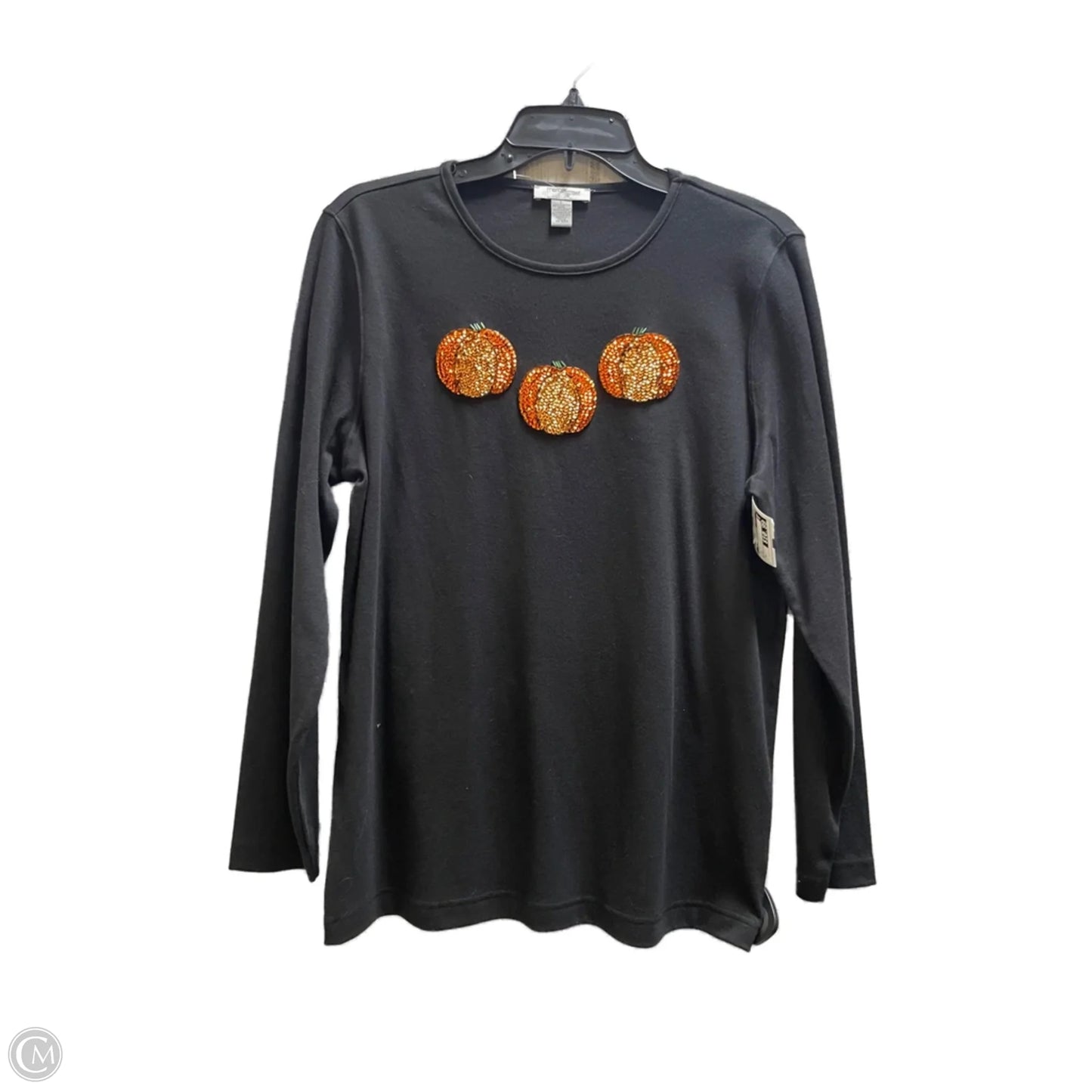 Top Long Sleeve By Clothes Mentor In Black, Size: L