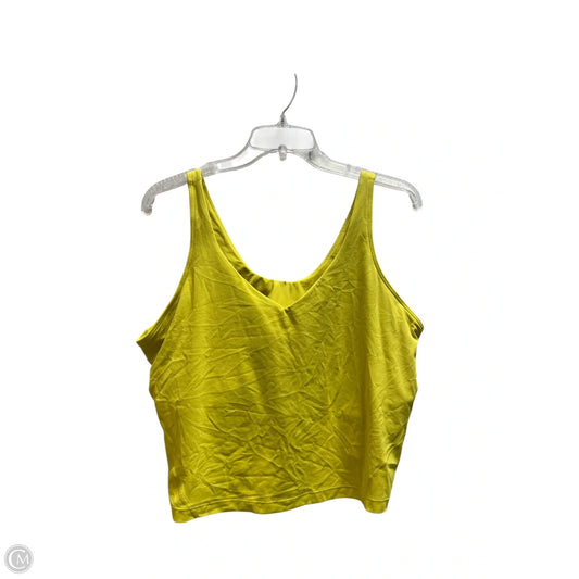 Athletic Tank Top By Lululemon In Yellow, Size: 20