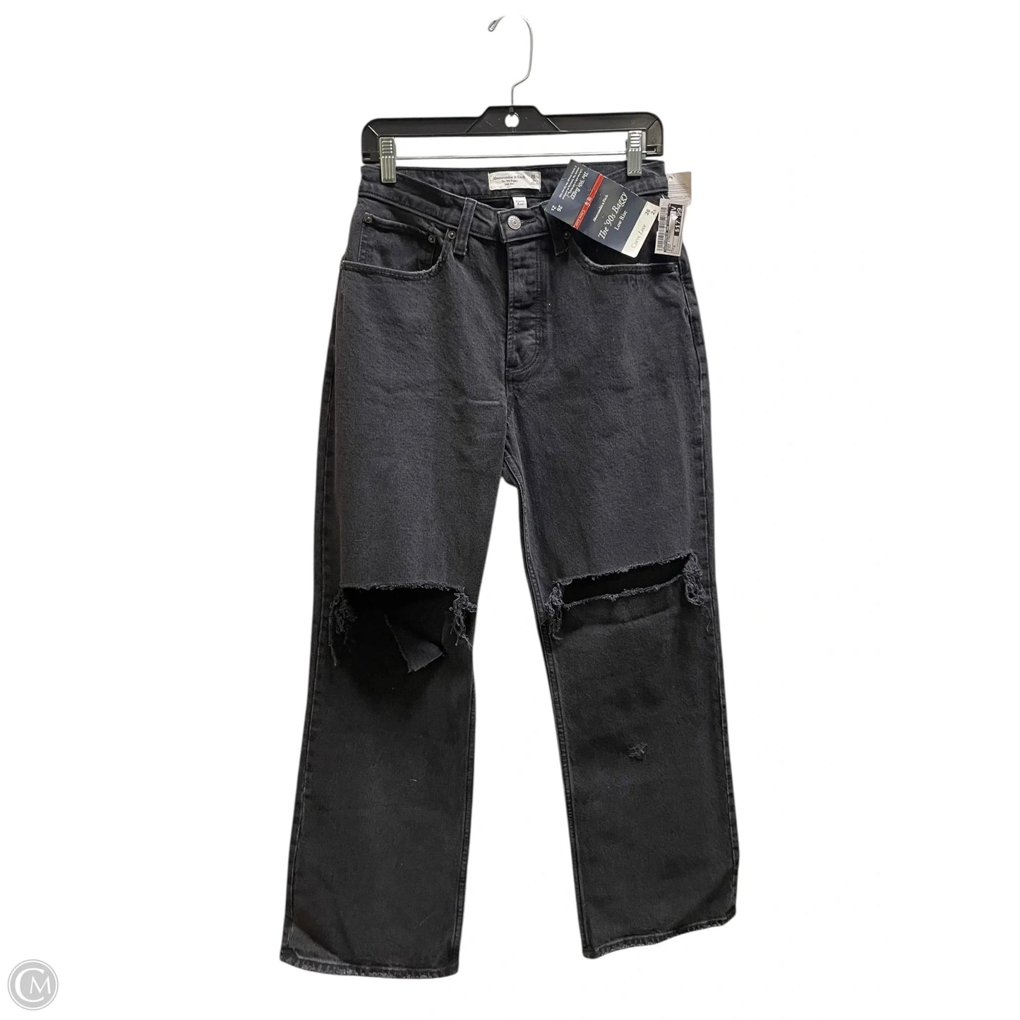 Jeans Straight By Abercrombie And Fitch In Black, Size: 2