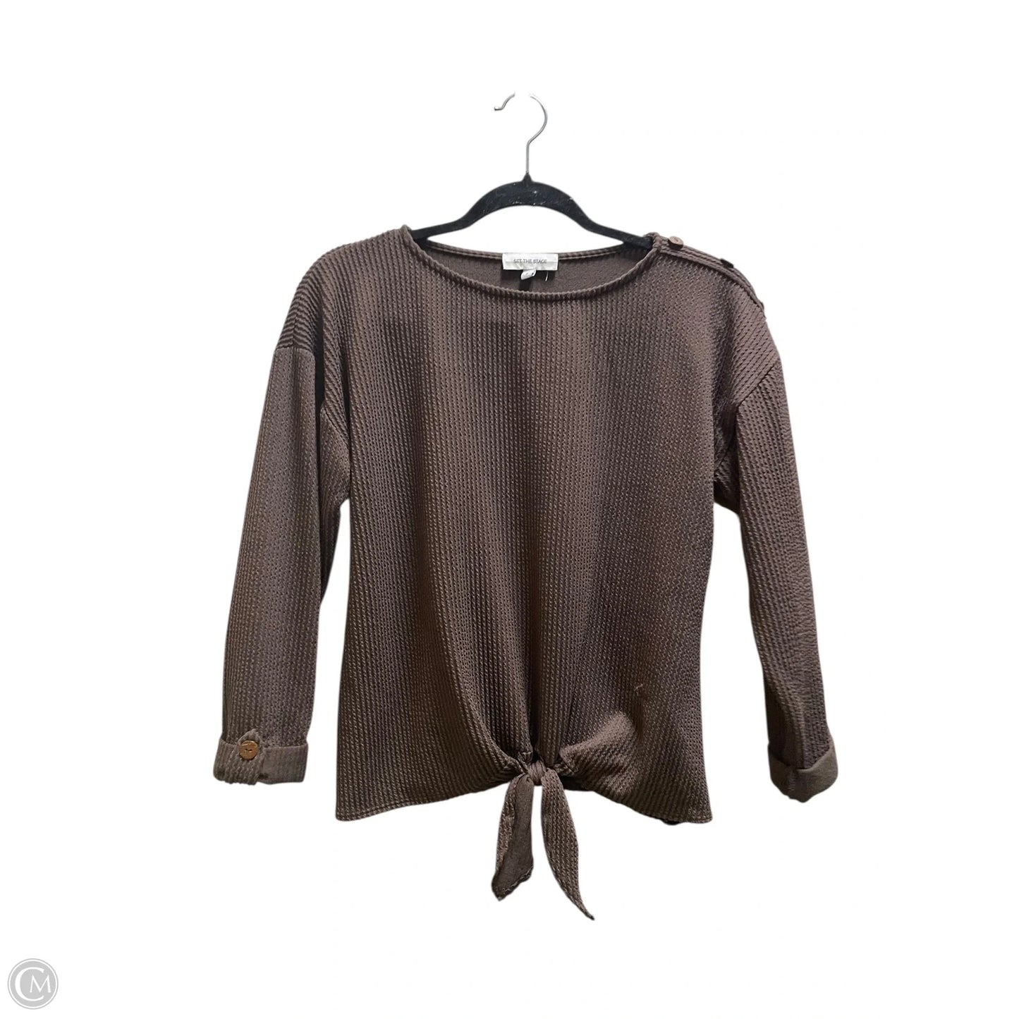 Top Long Sleeve By Clothes Mentor In Brown, Size: S