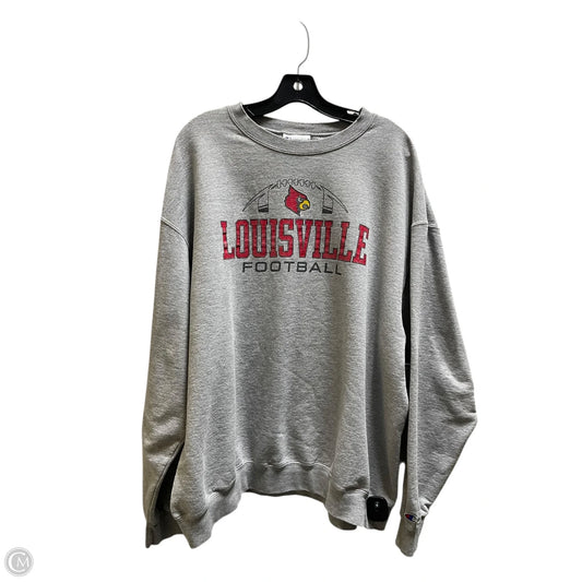 Sweatshirt Crewneck By Champion In Grey, Size: 2x