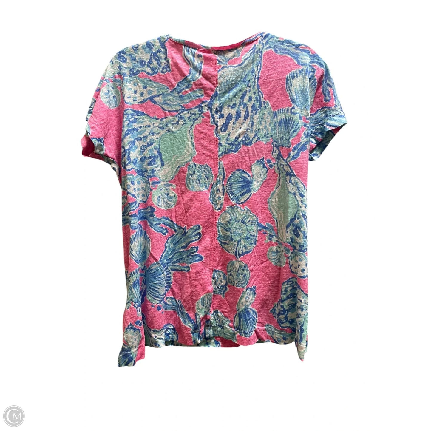 Top Short Sleeve Designer By Lilly Pulitzer In Pink, Size: M