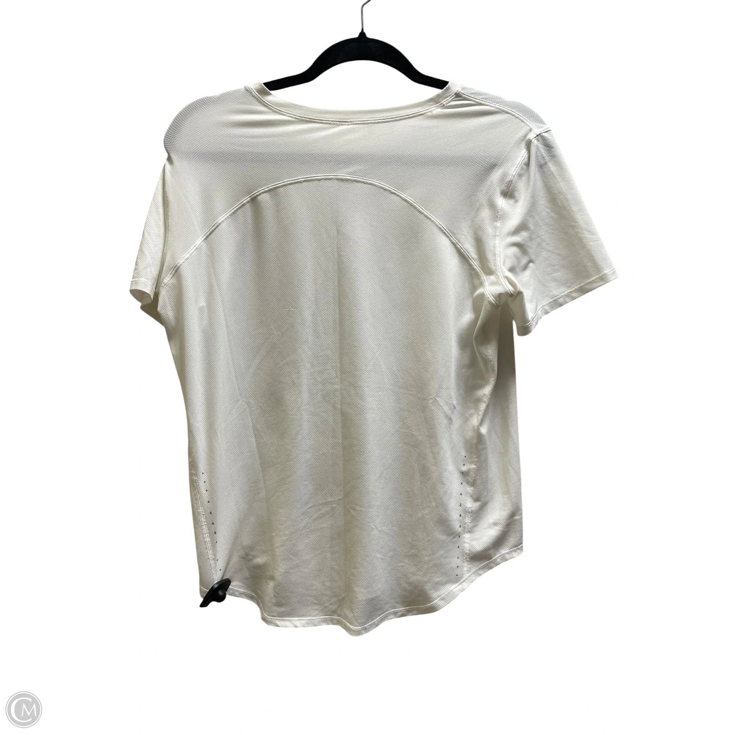 Athletic Top Short Sleeve By Lululemon In White, Size: M