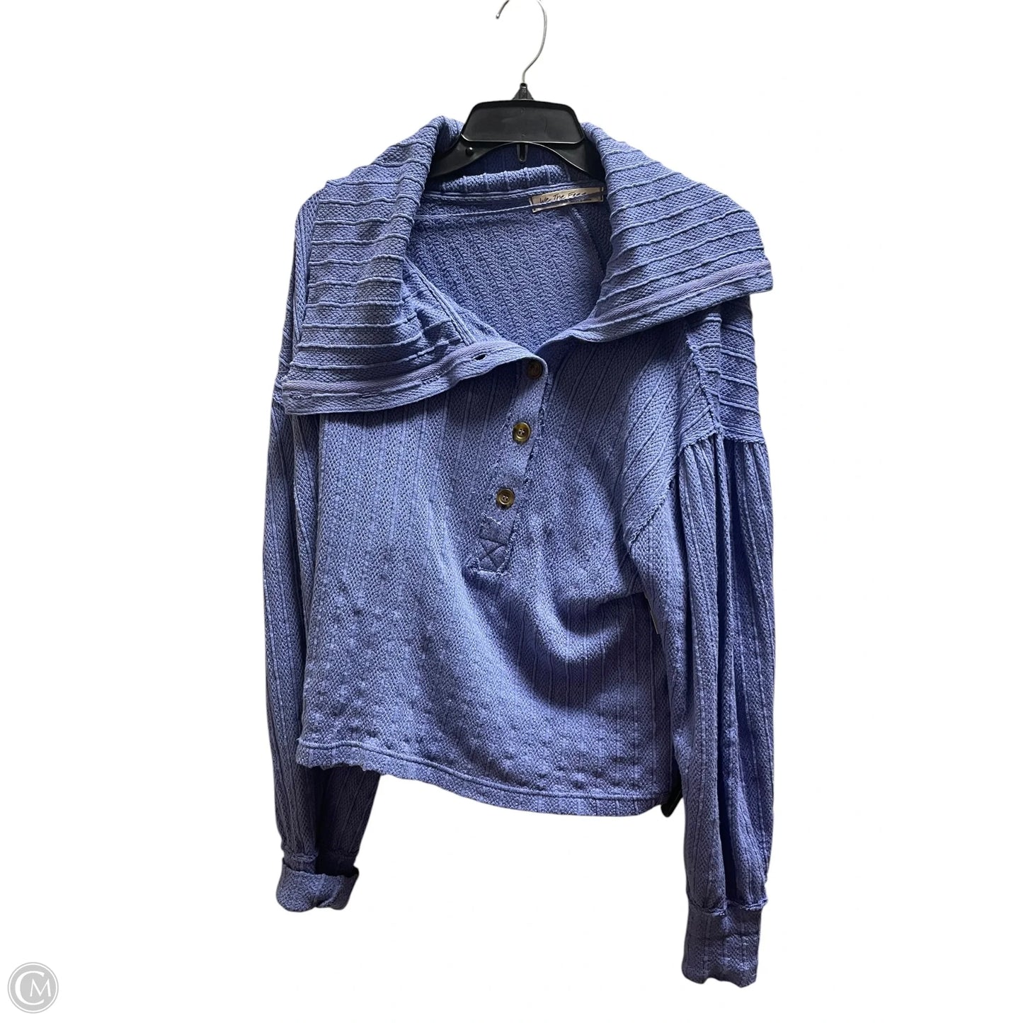 Top Long Sleeve By Free People In Blue, Size: S