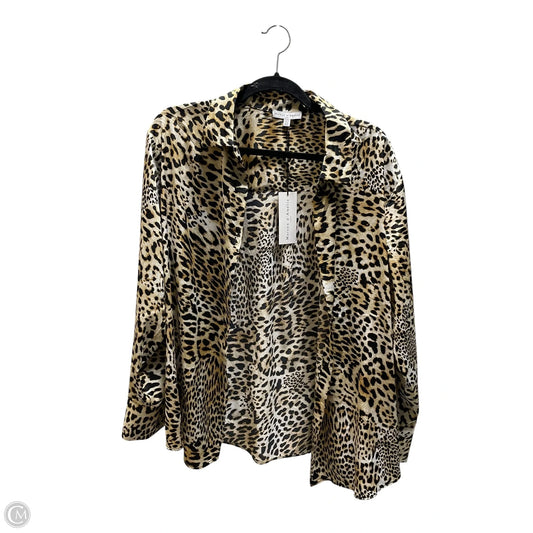 Top Long Sleeve By Maison Damelie In Animal Print, Size: Xl