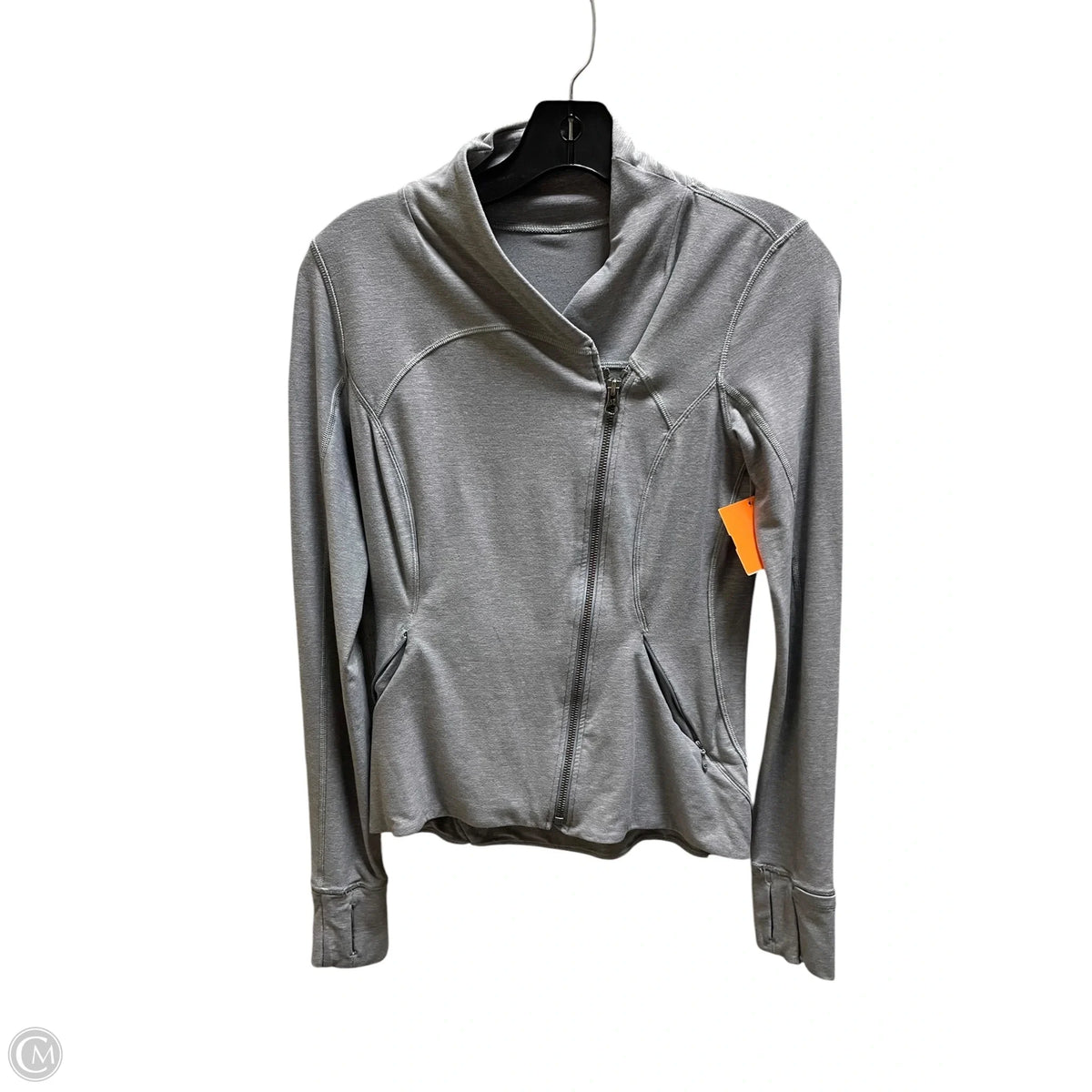 Athletic Jacket By Lululemon In Grey, Size: S