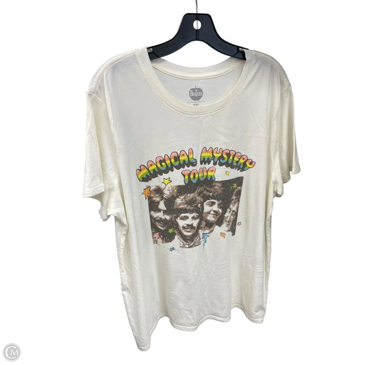 Top Short Sleeve By Clothes Mentor In Cream, Size: 2x