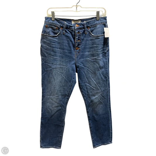 Jeans Straight By Madewell In Blue Denim, Size: 8