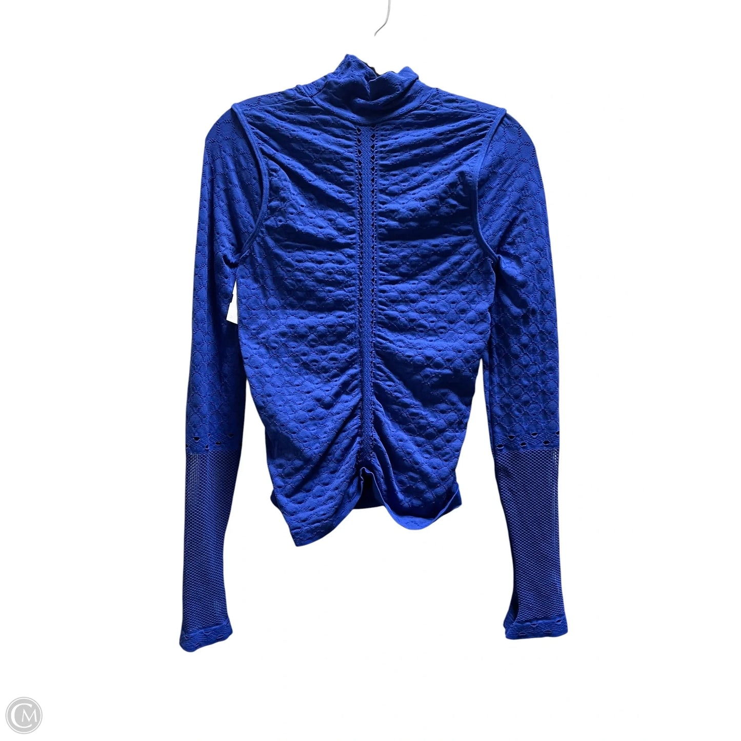Athletic Top Long Sleeve Collar By Free People In Blue, Size: M