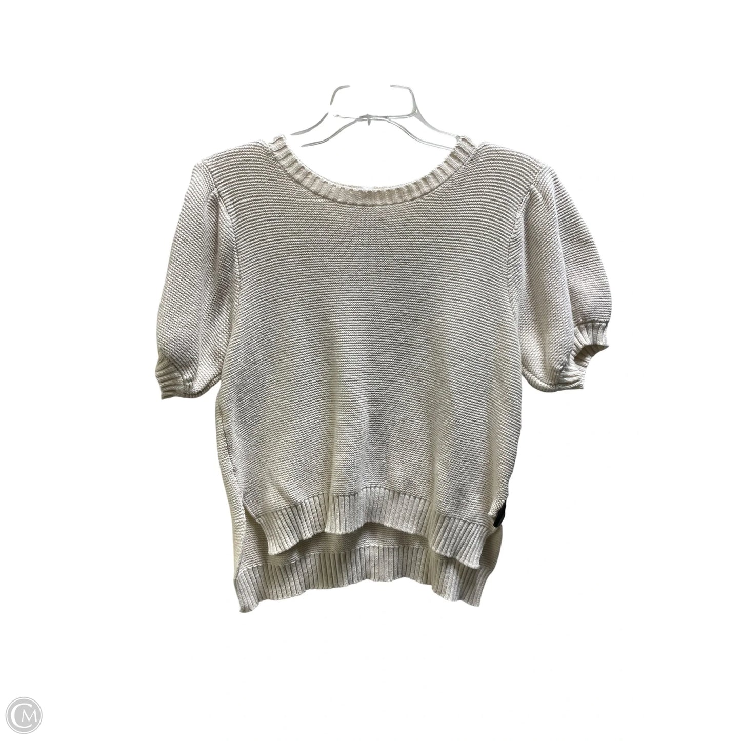 Top Short Sleeve By Elan In Tan, Size: S