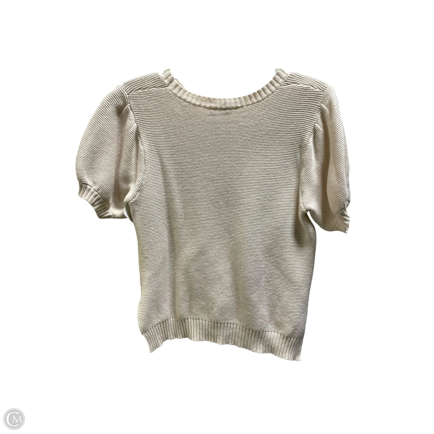 Top Short Sleeve By Elan In Tan, Size: S