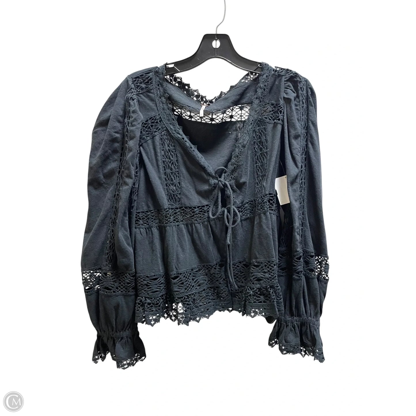 Top Long Sleeve By Free People In Black, Size: M