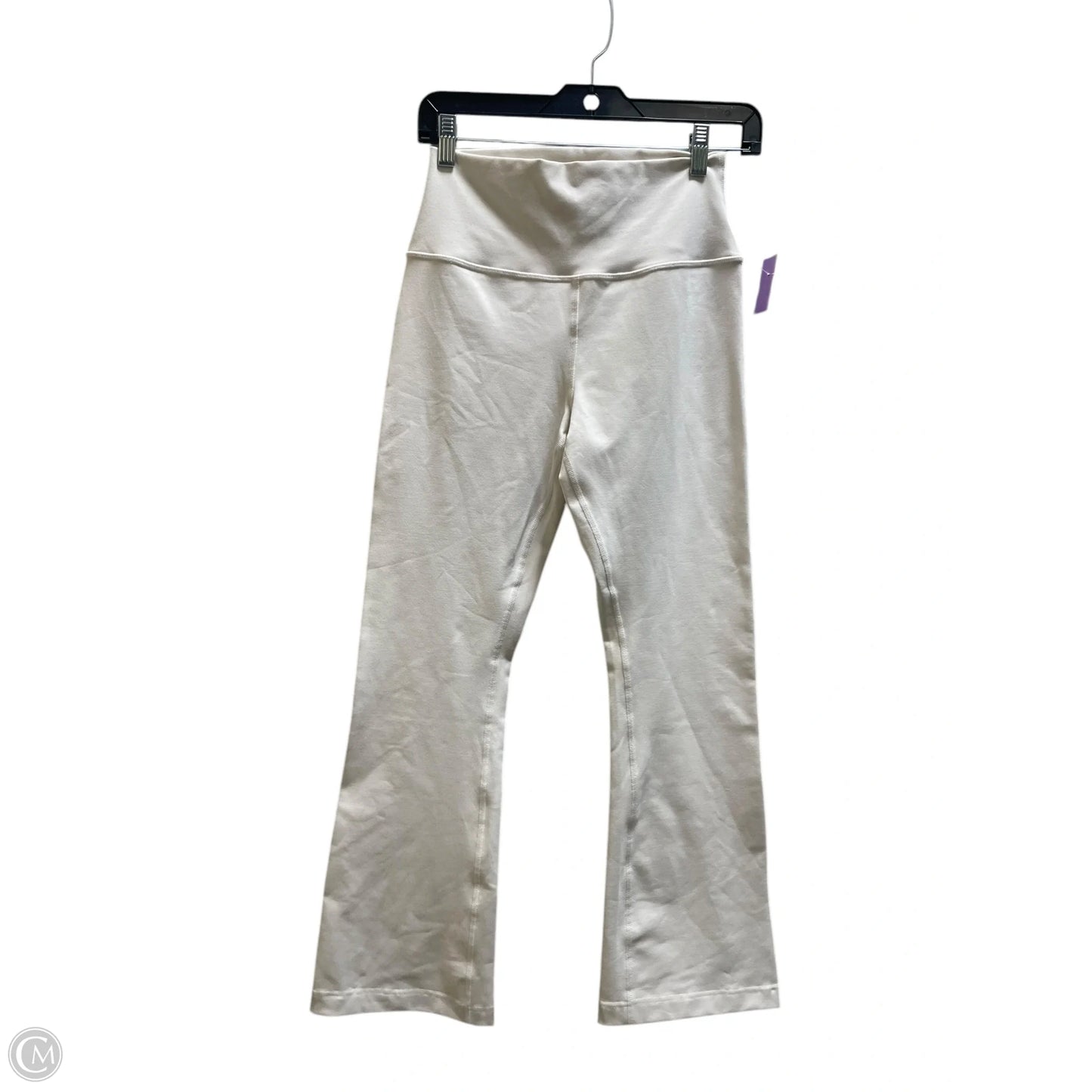 Athletic Leggings By Alo In Cream, Size: M
