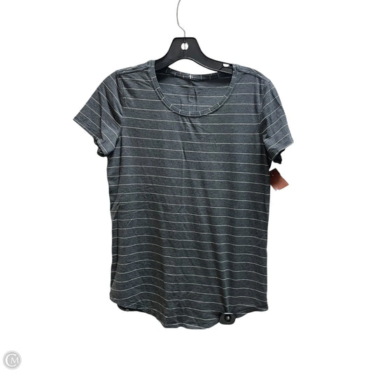 Athletic Top Short Sleeve By Lululemon In Striped Pattern, Size: S