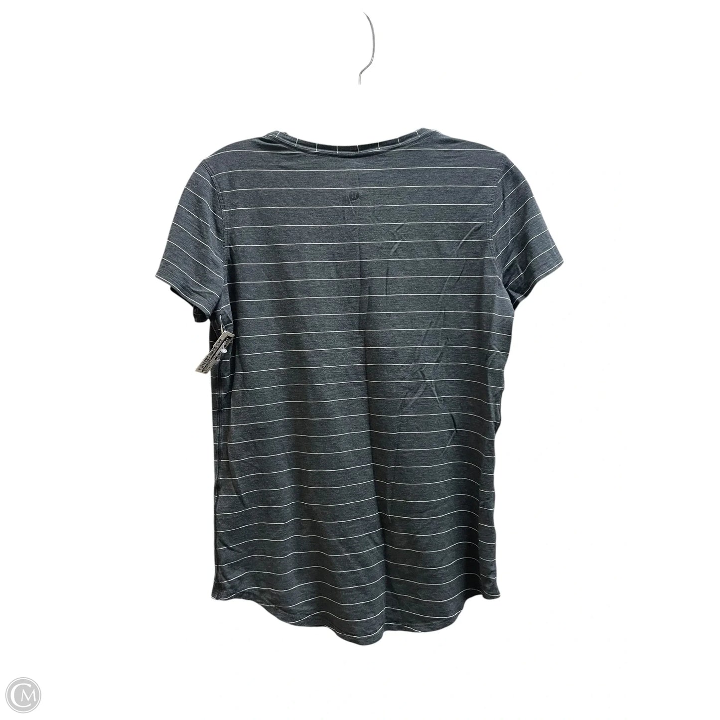 Athletic Top Short Sleeve By Lululemon In Striped Pattern, Size: S